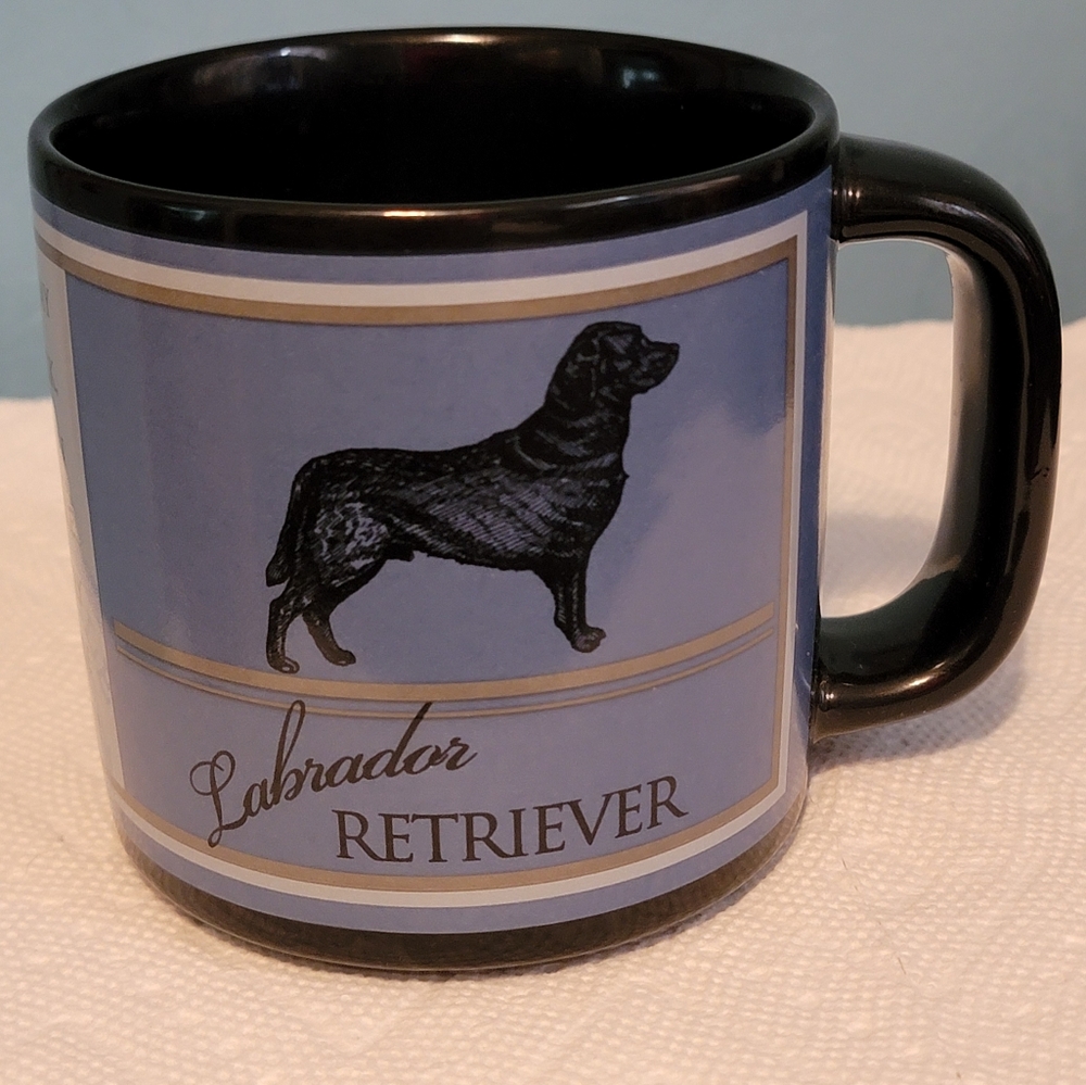 Labrador Retriever Coffee Mug Black & Blue By Russ